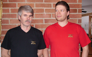 Svart V-ringad t-shirt